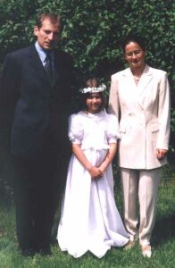 Magda z rodziacmi chrzestnymi - Andrzejem i Boen